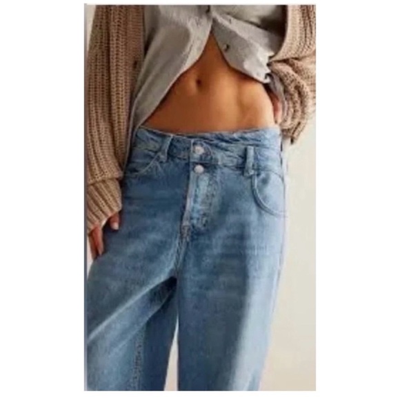 NWT Free People Crossroads Low rise baggy Jeans 25 - Picture 4 of 16